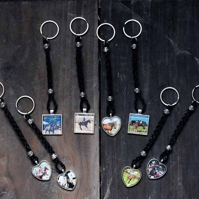 Personalized Horse Hair Key Chain Horse Hair Jewelry
