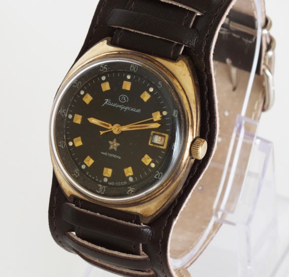 Vintage military watch men's wrist watch VOSTOK Komandirskie ...