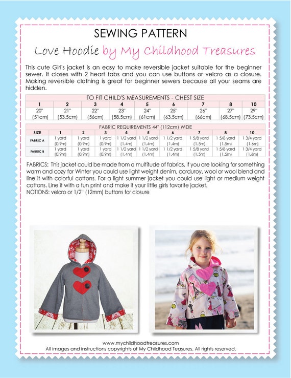 Coat Patterns Jacket Patterns Hoodie Patterns Girls Sewing