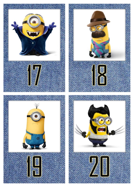 MINIONS Printable Birthday Party Bingo Game ADDITIONAL by EDParty