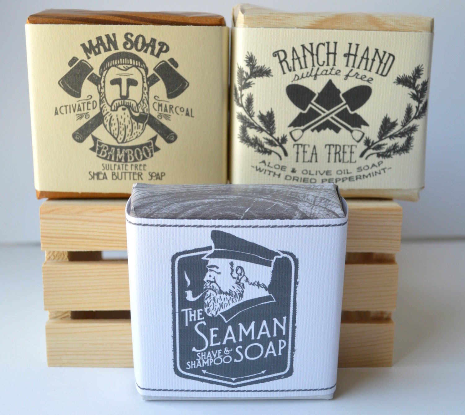 Fathers Day Man Soap Trio Ultimate Manly by MichelleRuffDesigns