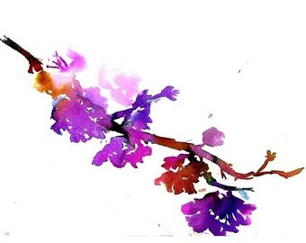 Spring Has Sprung by Jessica Buhman, Original Watercolor Painting, 9 x 12 Floral Flower Watercolor Painting