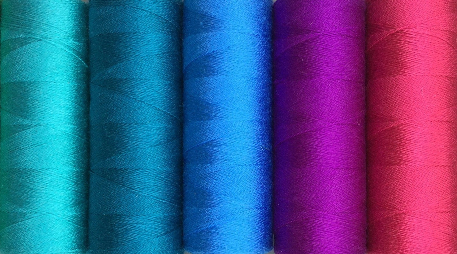 Silk Machine Threads Plain Dyed Luxury Silk Threads Spun