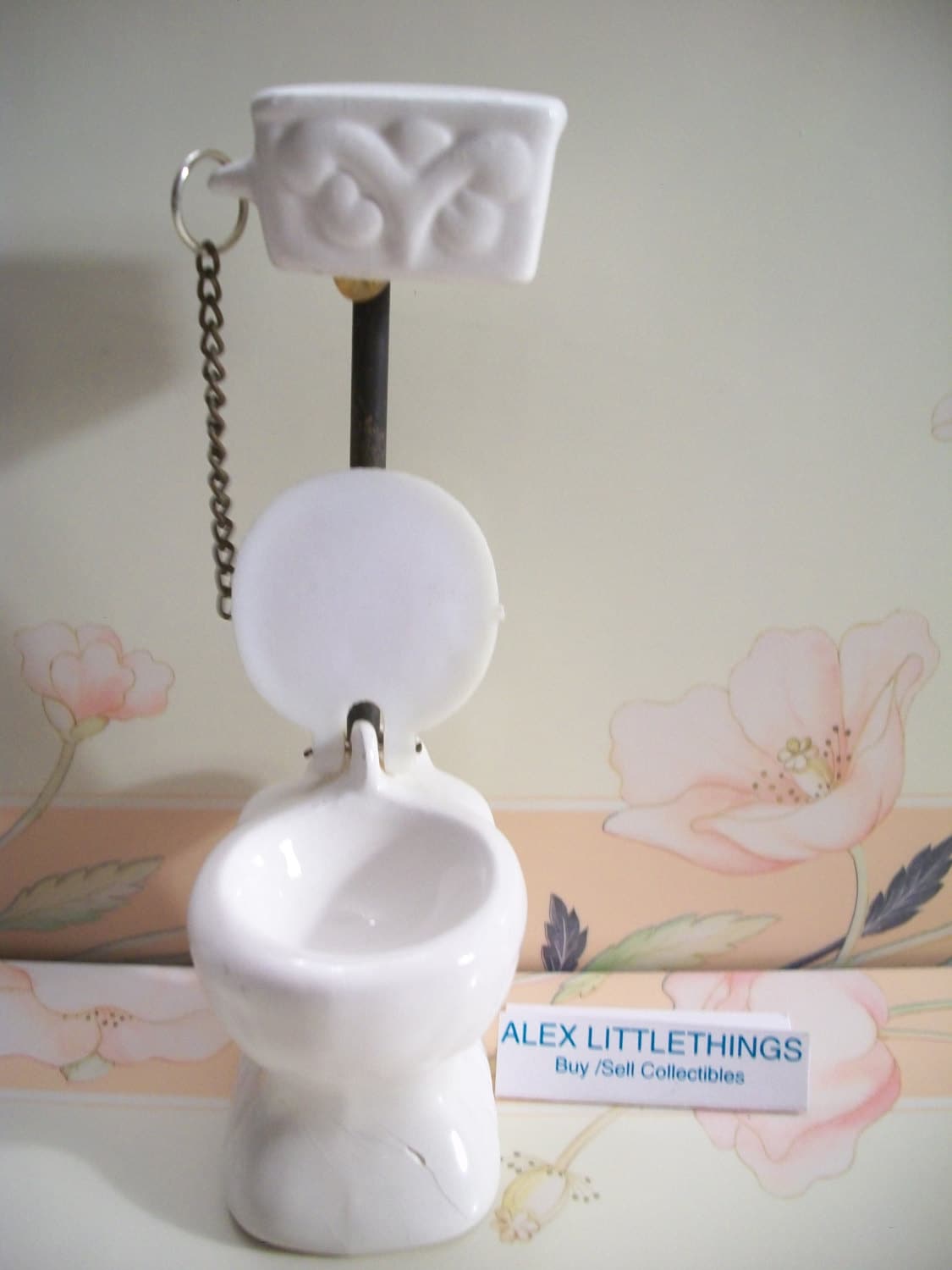 Vintage Miniature Doll House Toilet Antique Style Dollhouse