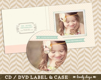 cd dvd Label and Cover Template for Photographers INSTANT DOWNLOAD