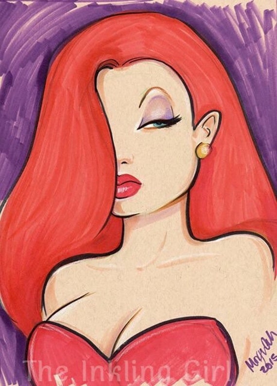 Jessica Rabbit Original Drawing By Theinklinggirl On Etsy