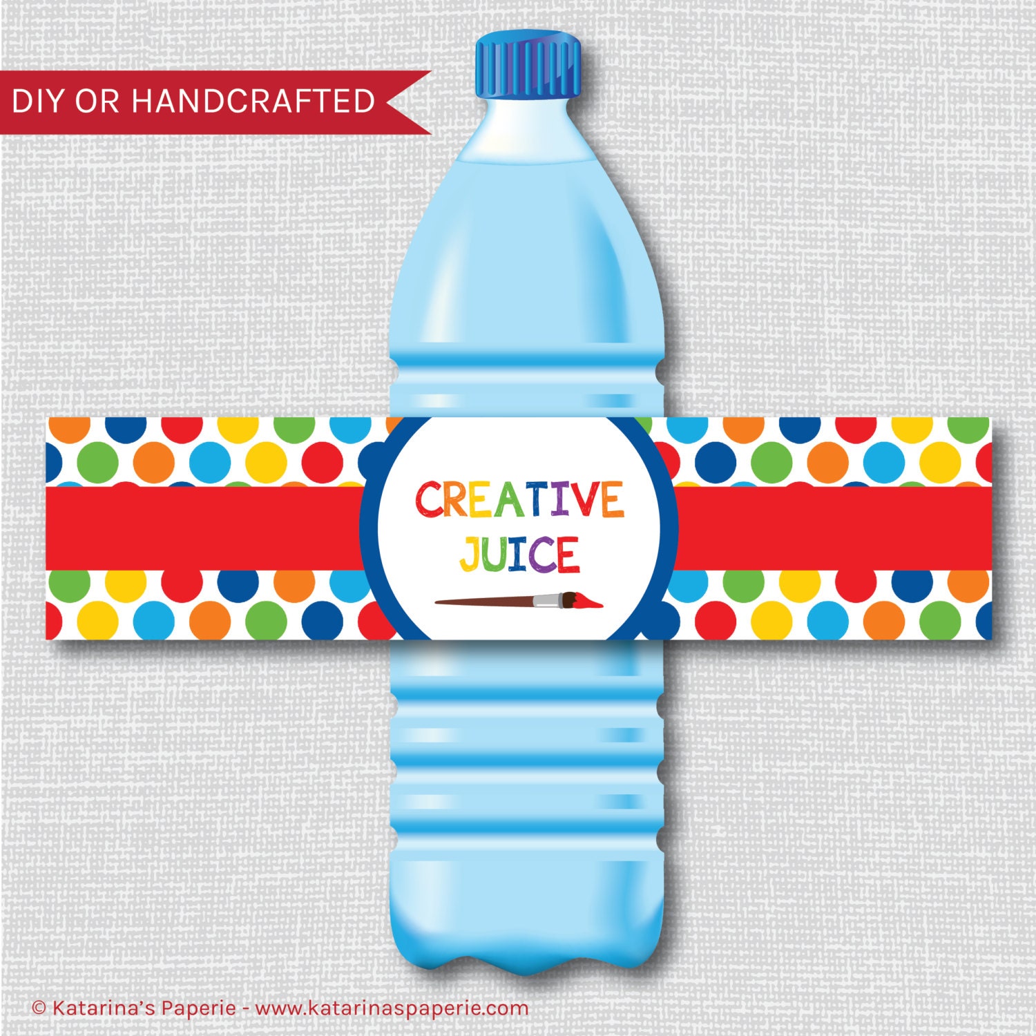 printable art themed party water bottle labels art birthday