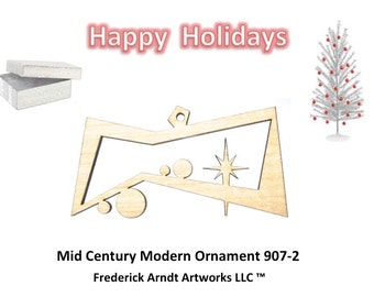 907-2 Mid Century Modern Christmas Ornament