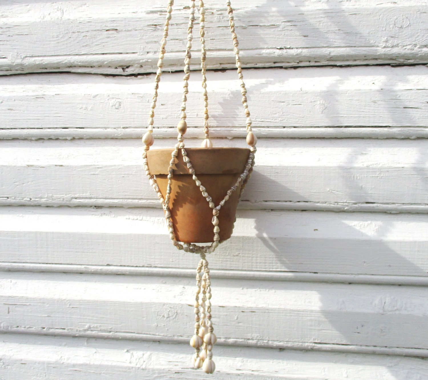 Plant Hanger Small Seashell Planter Wall Hanging Rope Plant