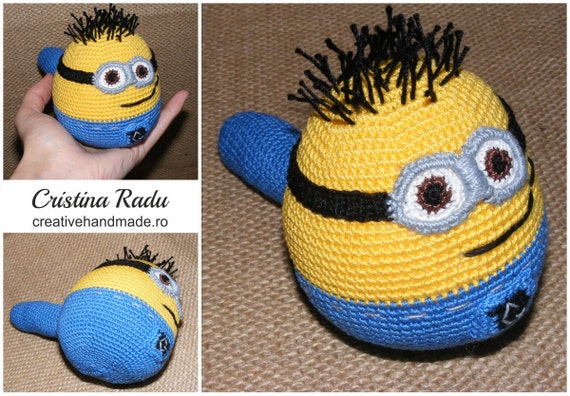 Items similar to Minion stress ball, toy minion, amigurumi ...