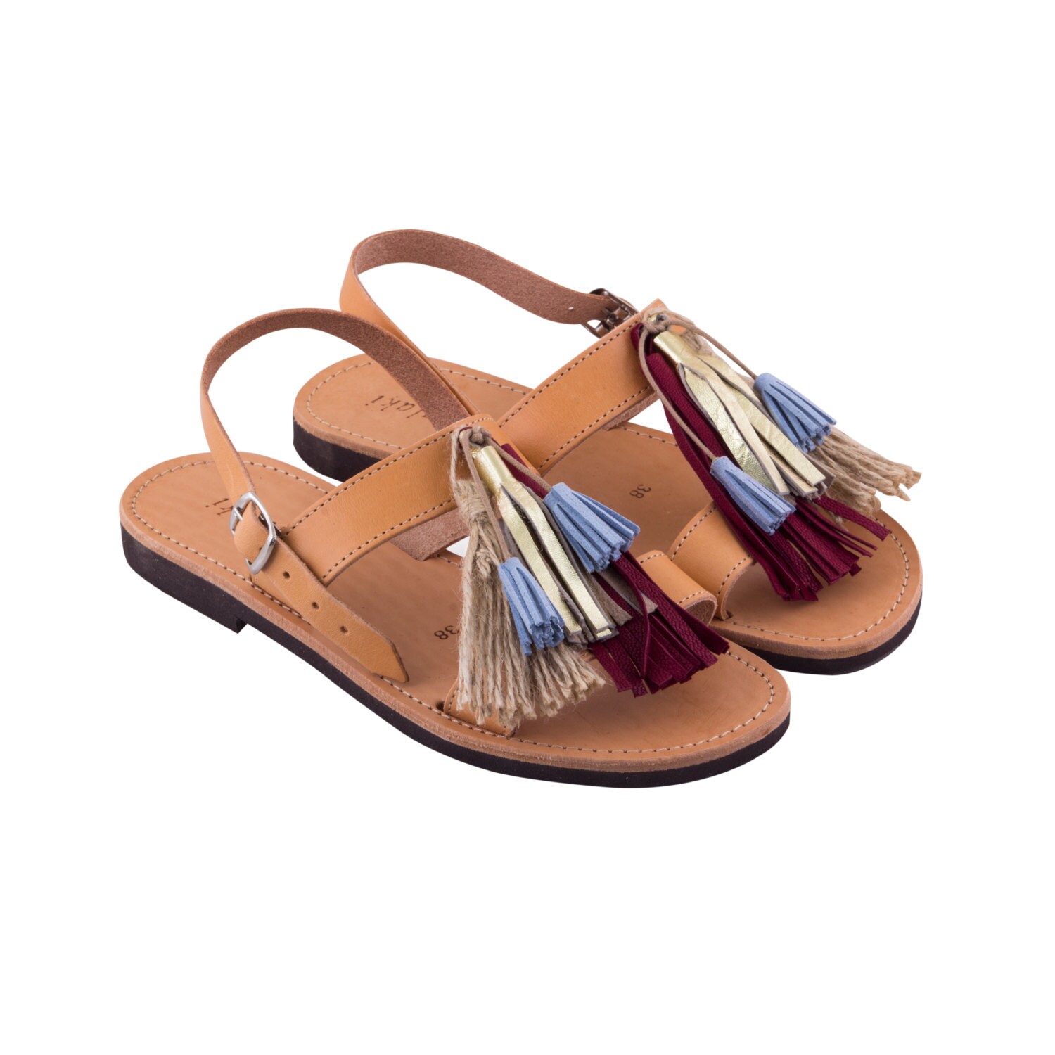 THALATTA TASSELS IImulticolored leather tassels sandals