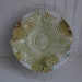 Garden art Plate flower garden flower yard art yellow glass