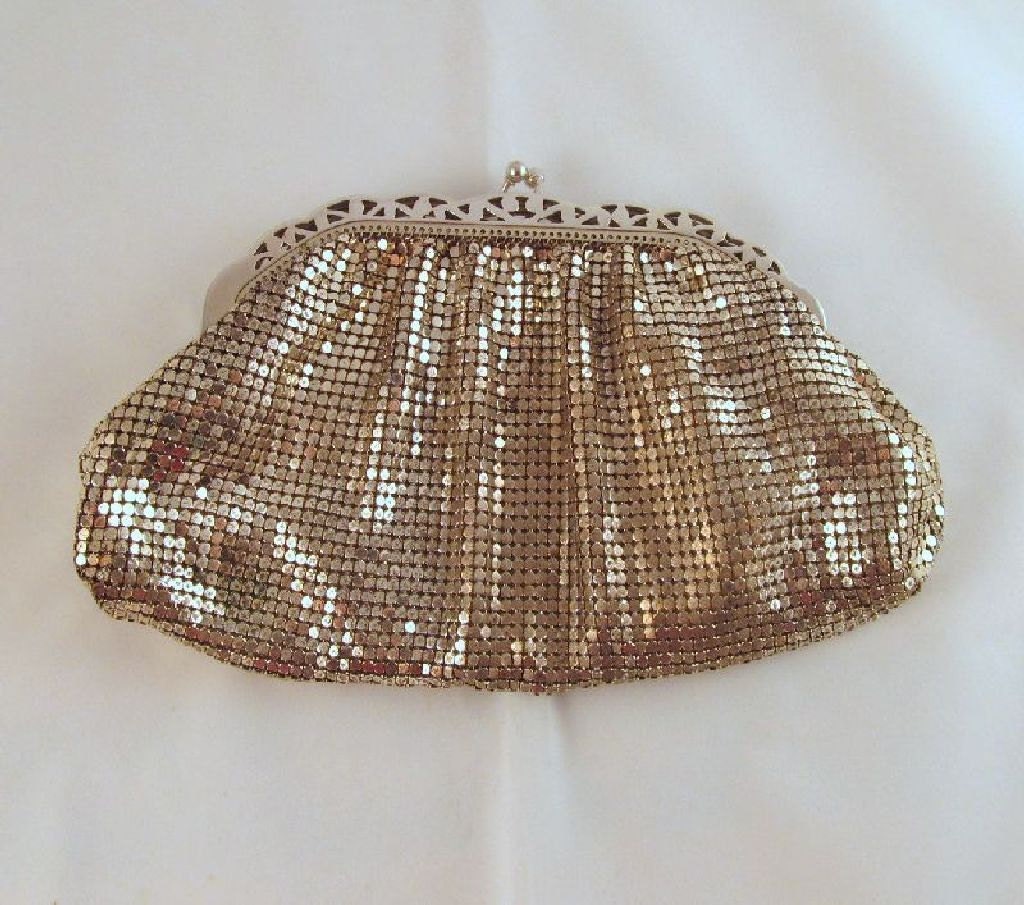 whiting and davis silver mesh clutch