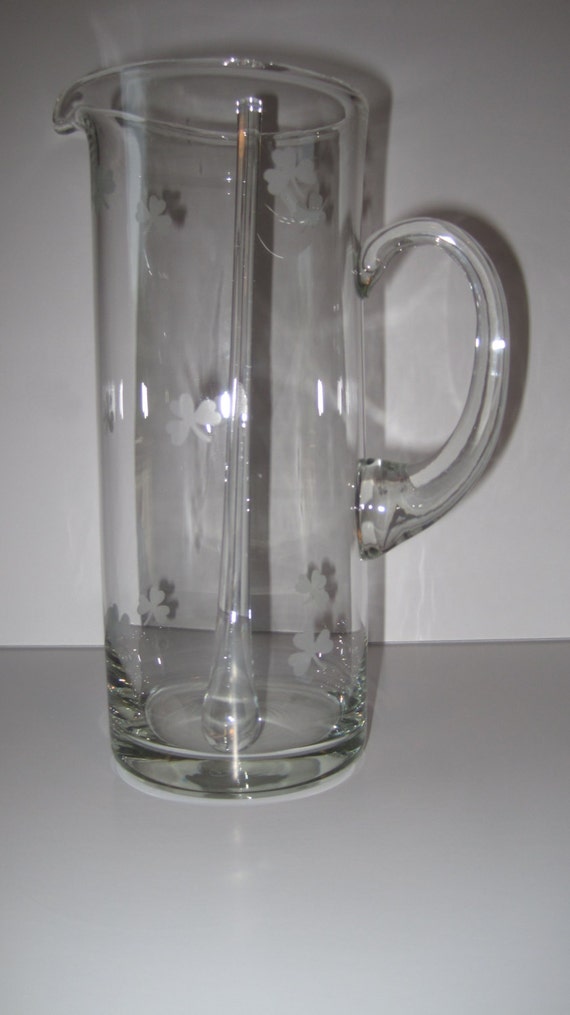 ViNtAgE Shamrock Martini Pitcher by Eamon Glass by FarmFreshPicked