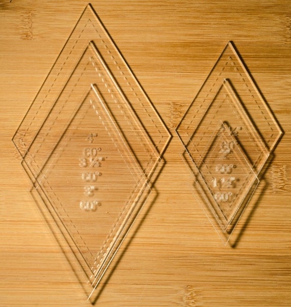 1/8 Clear Acrylic Laser Cut Quilting Templates by TJslaserandphoto