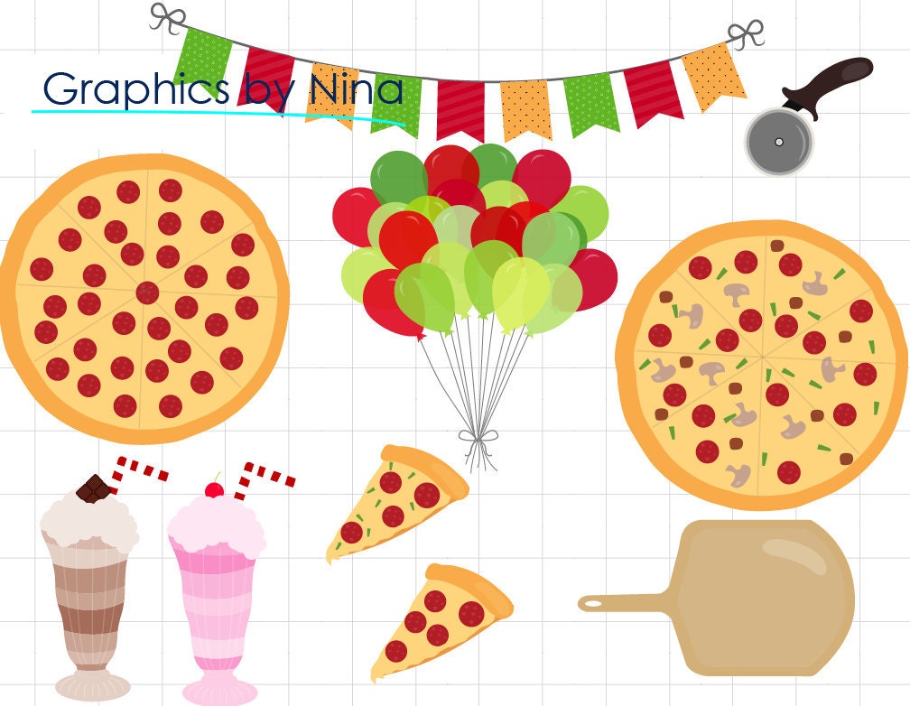 clipart of pizza party - photo #44