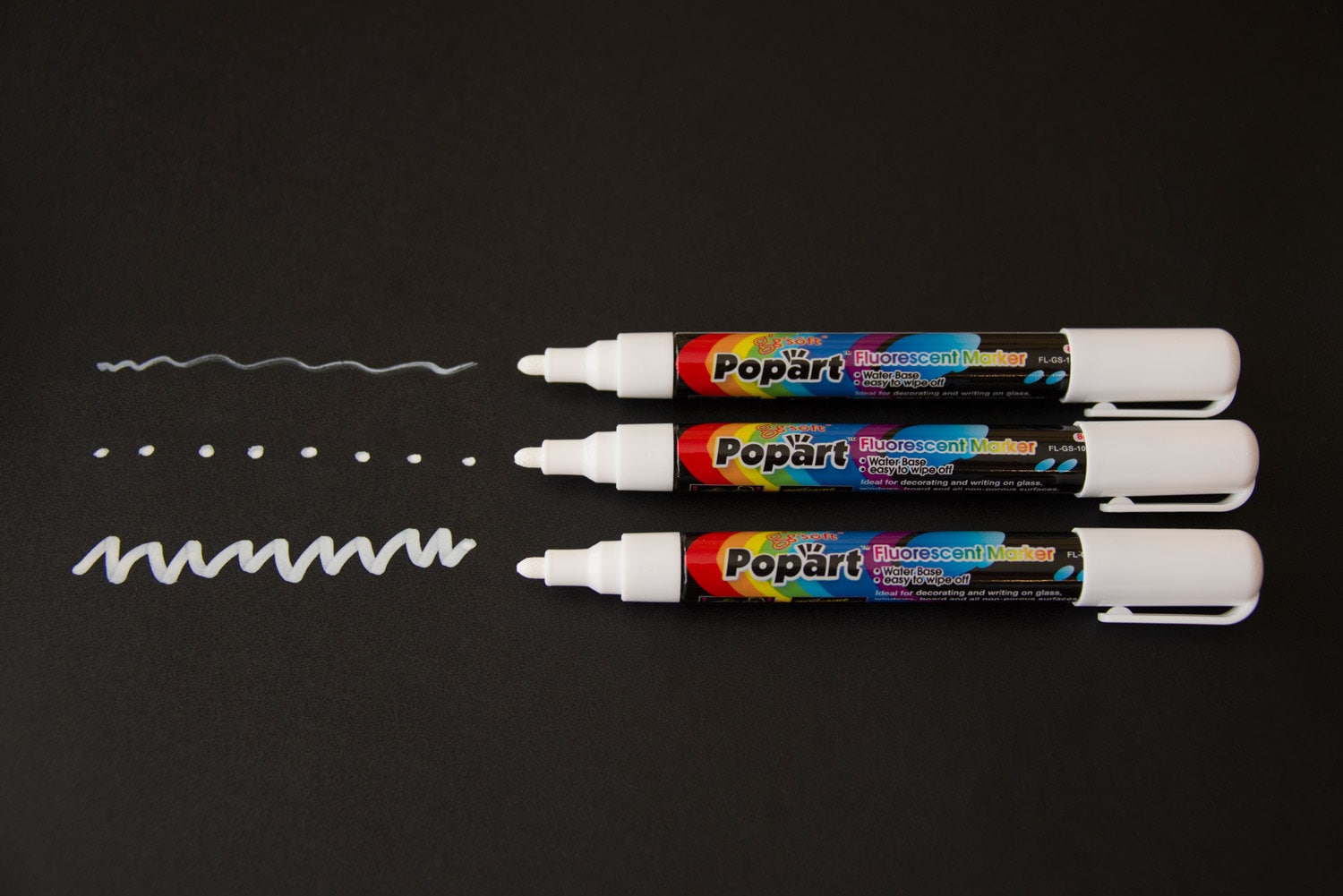 Dry Erase Marker Chalk White Medium Tip Marker set of 3