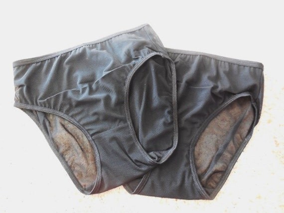 Items similar to Vintage Panties Set of 2 Black Sheer XS See Through ...