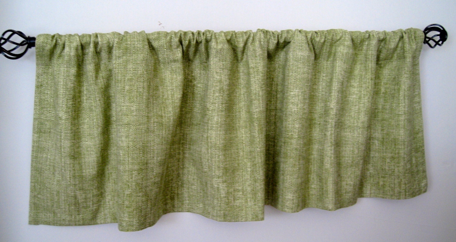 52x16 valance. Sage green valance. Lined valance. Sage Valance