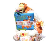 Tigger Baby Shower Diaper Cake - Pooh and Friends - Disney Baby Shower - Tiger Baby Shower Tigger Baby Shower Diaper Cake - Pooh and Friends - Disney Baby Shower - Tiger Baby Shower