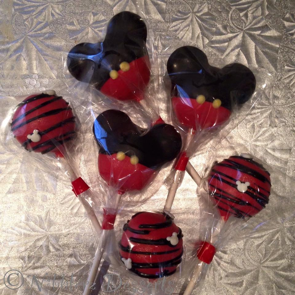 12 MICKEY MOUSE theme cake pops Disney inspired