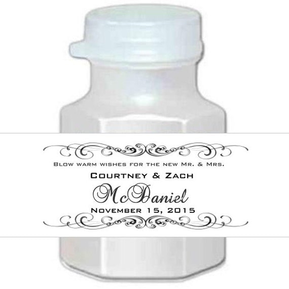 40 Black and White Wedding Bubble Labels