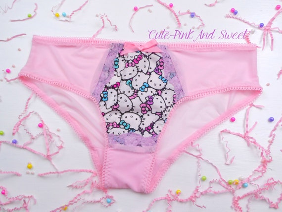 Pastel Hello Kitty Girl Bikini Brief Panties By Cutepinkandsweet 