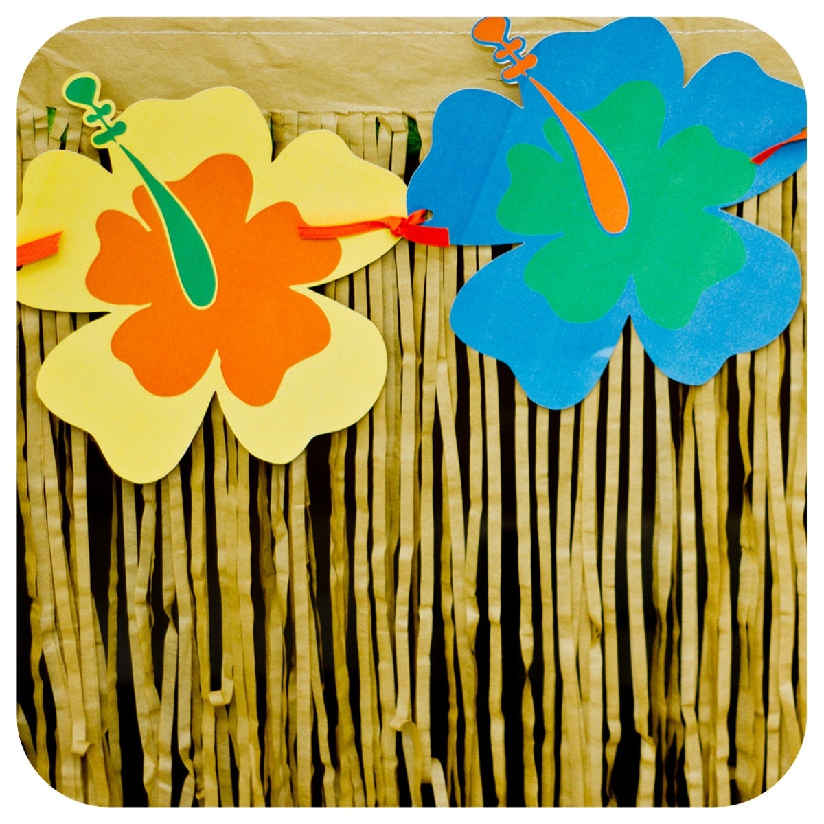 Luau Flower Garland Banner Luau Party Luau Birthday Party