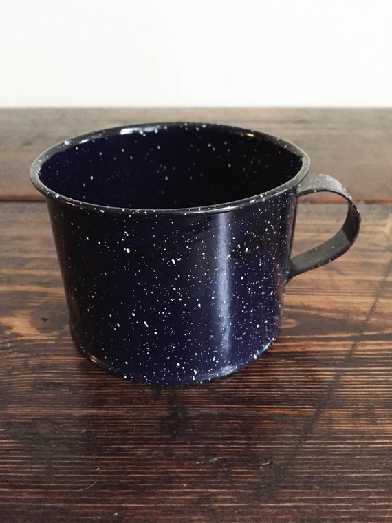 Vintage Speckled Enamel Camping Mug by NanAndRoseVintage on Etsy