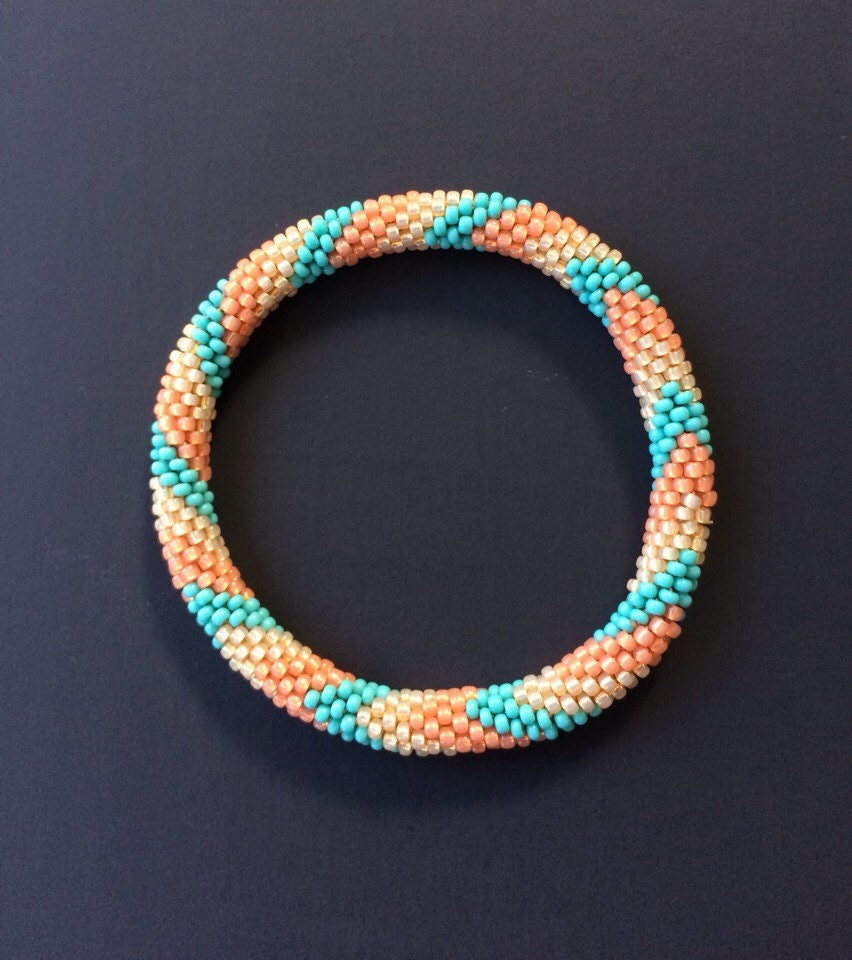 Crochet Bead Rope Bracelet by HeartHandmadeHawaii on Etsy