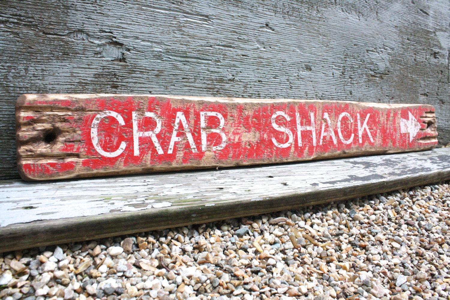 Crab Shack Sign 36 Rustic Distressed by TheUnpolishedBarn on Etsy
