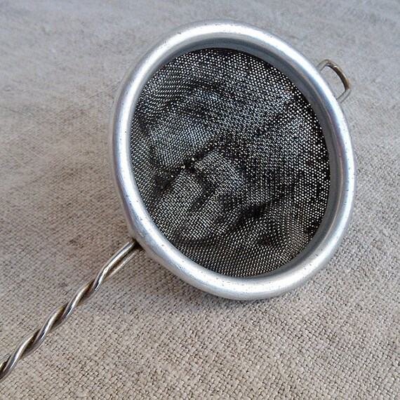 Items similar to Vintage Strainer for coffee and tea aluminum mesh