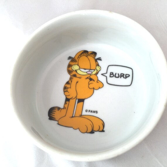 Garfield the Cat Food Bowl Dish My Bowl Garfield Burping