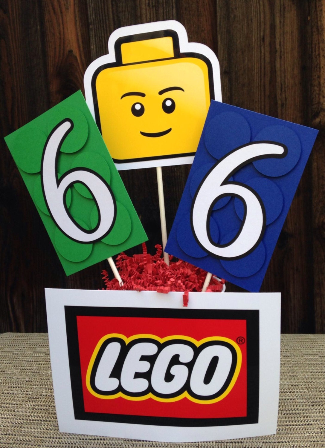 Lego Party Centerpiece Lego Birthday Decorations by DoItAllDiva