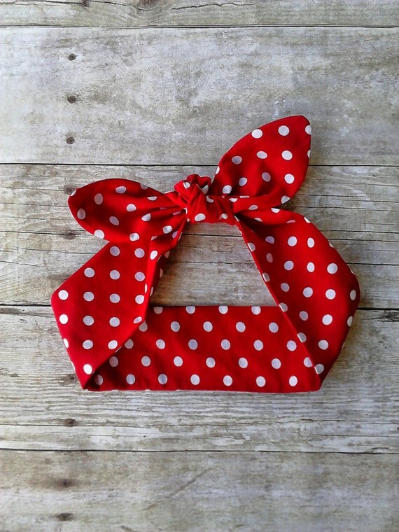 Rosie the Riveter top knot red polka dot Valentine baby