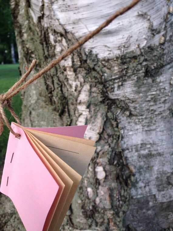 Pink Mini Book Garland8 ftWedding DecorWedding by RootToVine