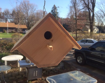 Cute little wren birdhouse in knotty pine