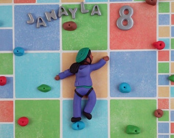 Rock climbing girl or boy & rocks Cake Topper