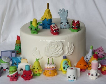 Fondant Shopkin Cake topper-Shopkin birthday edible decoration