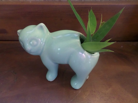 vintage cat planter