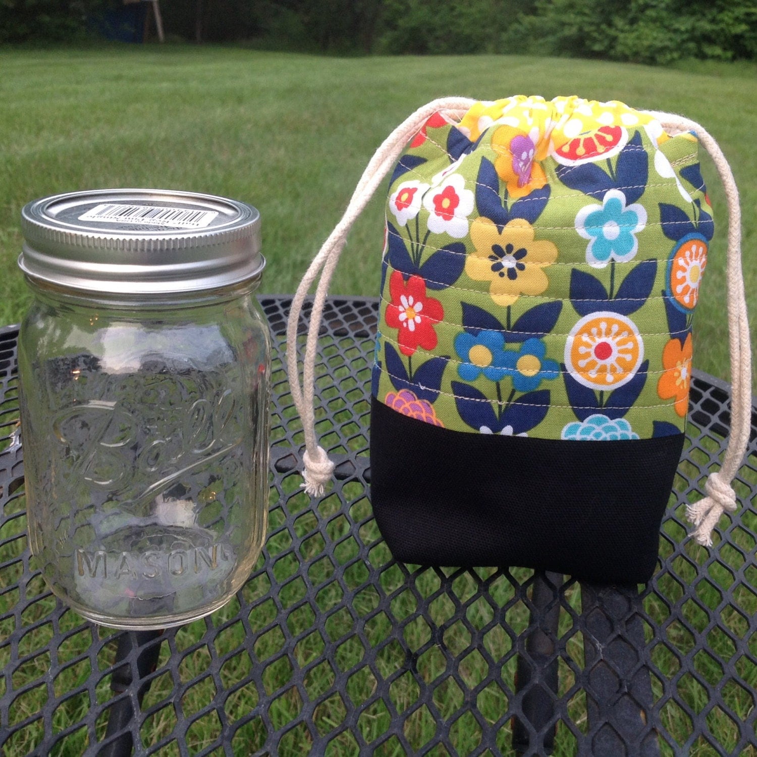 Mason Jar lunch bag Mason Jar Bag Mason Jar Gift