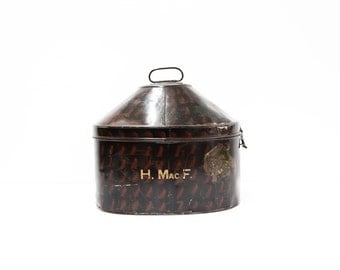 English Tin Hat Box