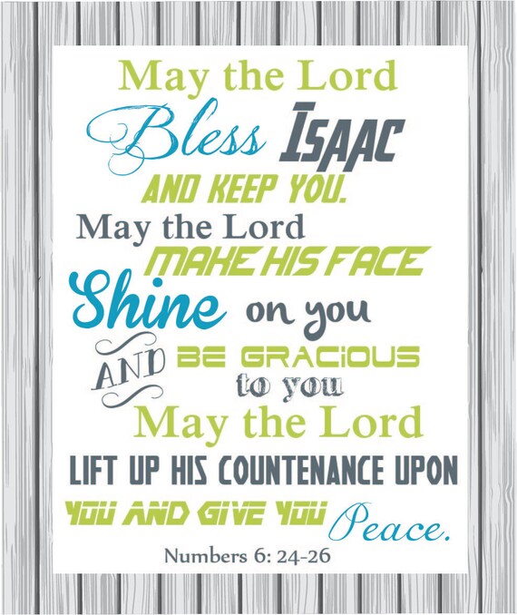 May the Lord bless you...