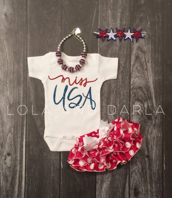 Miss USA baby onesie shirt by LolaandDarla on Etsy