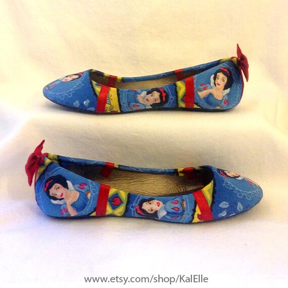 Snow White Disney Princess Flats by KalElle on Etsy