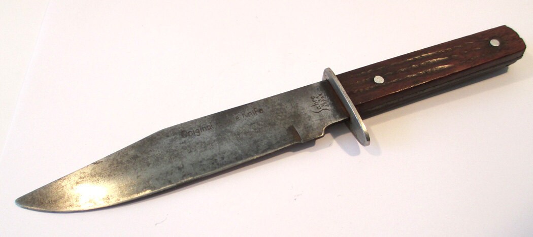 Original Bowie Knife 631 By Sabre Of Japan Wooden Handle No