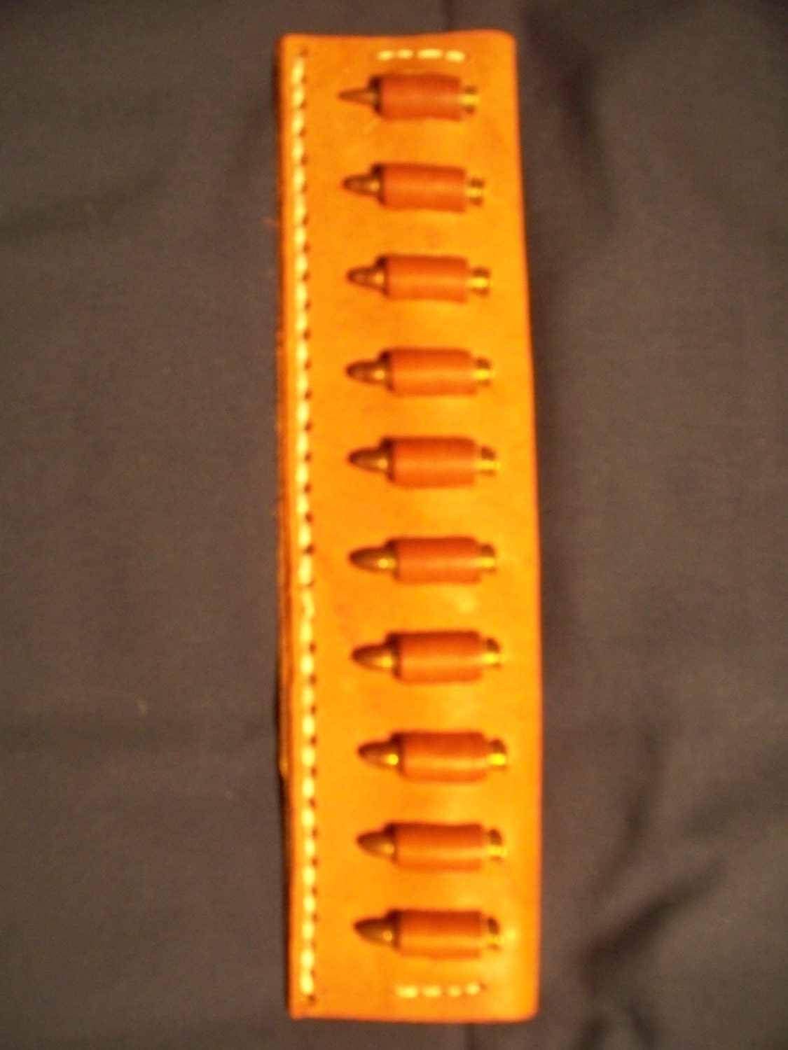 Leather Cartridge Belt slide holder .22 s l lr .17 mac 2