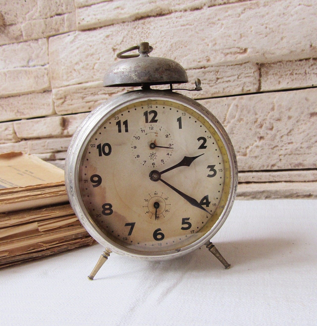 Antique German alarm clock Junghans Vintage alarm by TedDiscovery