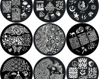 50 Design Nail Art Stamping Template Metal Image Design Manicure Decor Plate JQ Series