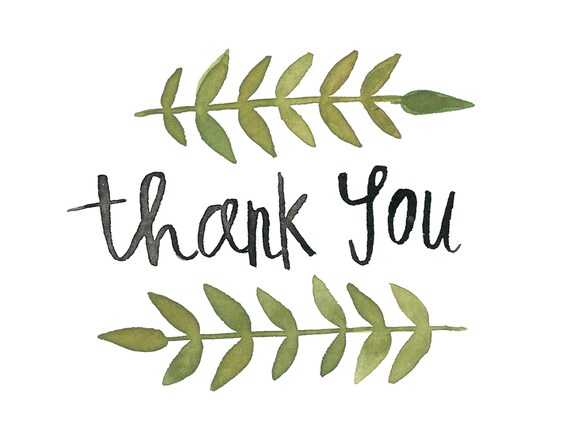 Items similar to Thank You Watercolor Cards on Etsy